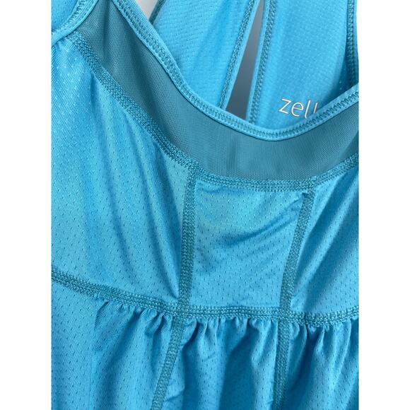 Zella Womens Blue Racerback Tank Top Sleeveless Tunic Shirt Drop Waist Size XS - Picture 11 of 12